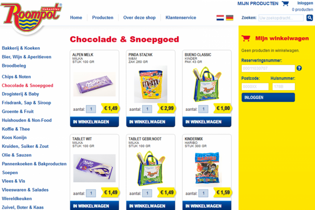 Onze webshop